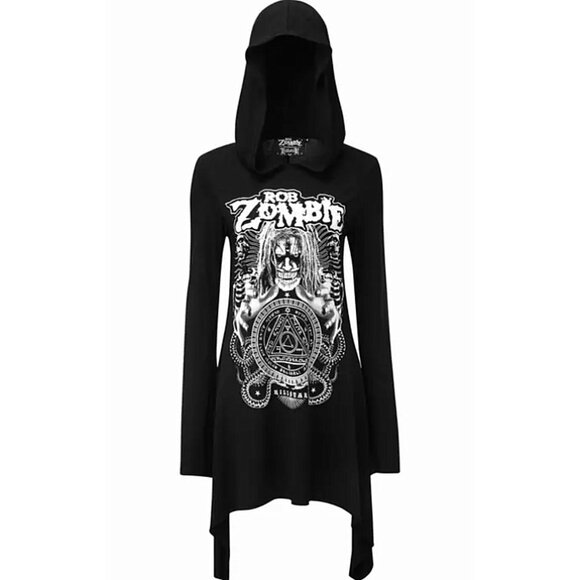 KILLSTAR Rob Zombie collab 'Phantom Stranger' hooded dress - Picture 3 of 9